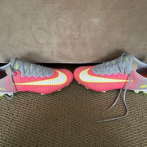 Nike Mercurial Firm Ground Soccer Cleats Pink Gray